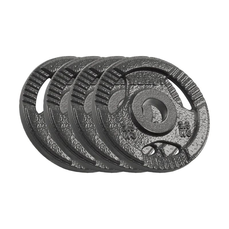 Gietijzeren Gewichtenschijven – Halterschijven – Fitnessgewichten – Krachttrainingsschijven – Dumbbell Schijven – 4x 2,5 kg – 51 mm Gat Met Handgrepen