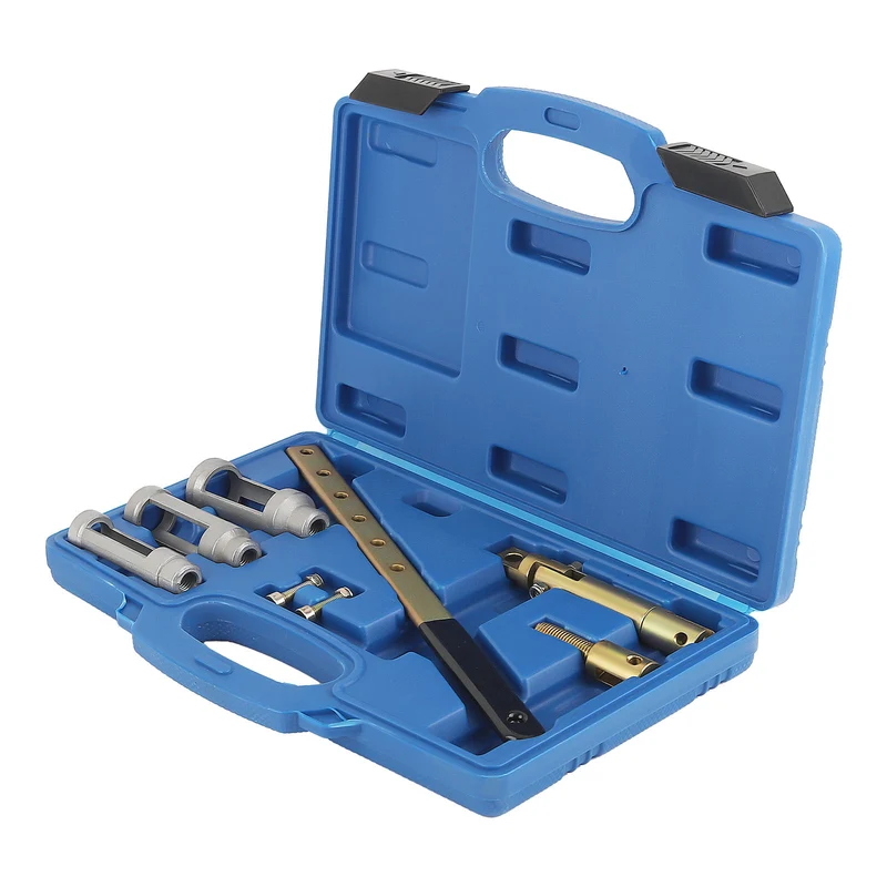 Kleppereparatieset – Klepveercompressor – Klepstelaftichtingsset – Klepveerverwijderaar – Motorreparatieset – Geschikt Voor 8V 12V 16V Motoren – Inclusief Diverse Drukstukken – Duurzame Opbergbox