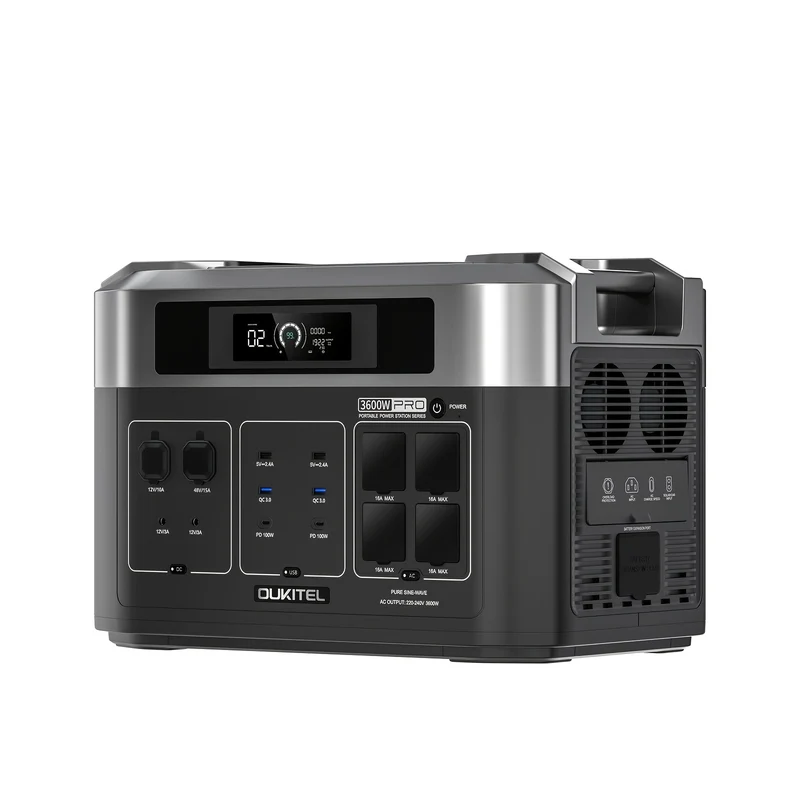 Power Station – Draagbare Accu – Noodstroomvoorziening – Energieopslag – Laadstation – 2048Wh LiFePO4 Batterij – 3600W Vermogen