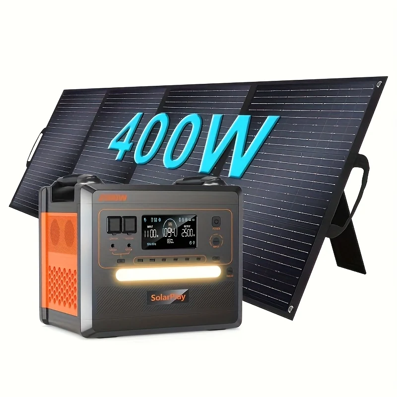 Powerstation – Draagbare Generator – Noodstroomvoorziening – Camping Accu – Mobiele Powerbank – 2500W Continu, 400W Snelladen Zonnepanelen