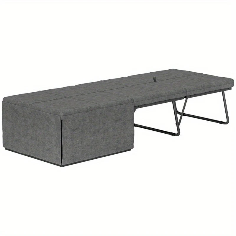 Opvouwbaar Bed – Vouwbed – Opklapbed – Logeerbed – Reisbed – Foam Matras 8 cm – Metaal Frame 120 kg Draagvermogen – Grijs