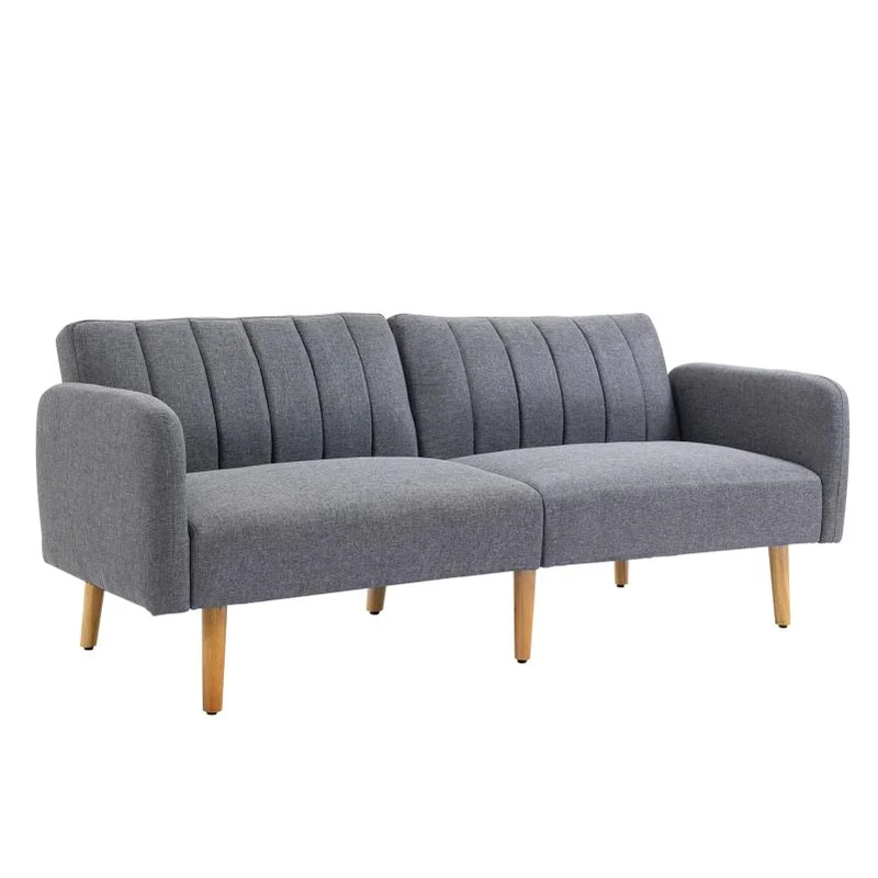 2-zits Slaapbank – Slaapbankje – Bedbank – Sofa Bed – Logeerbank – Rubberhout Frame – Ruimtebesparend Compact Design