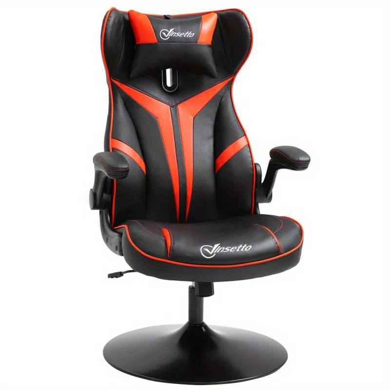 Gamingstoel – Gamestoel – Gaming Chair – Game Stoel – Bureaustoel – Verstelbare Hoogte – Kunstleer Polyester – Draaibaar Met Wieltjes – Ergonomisch Design – Zwart/Rood