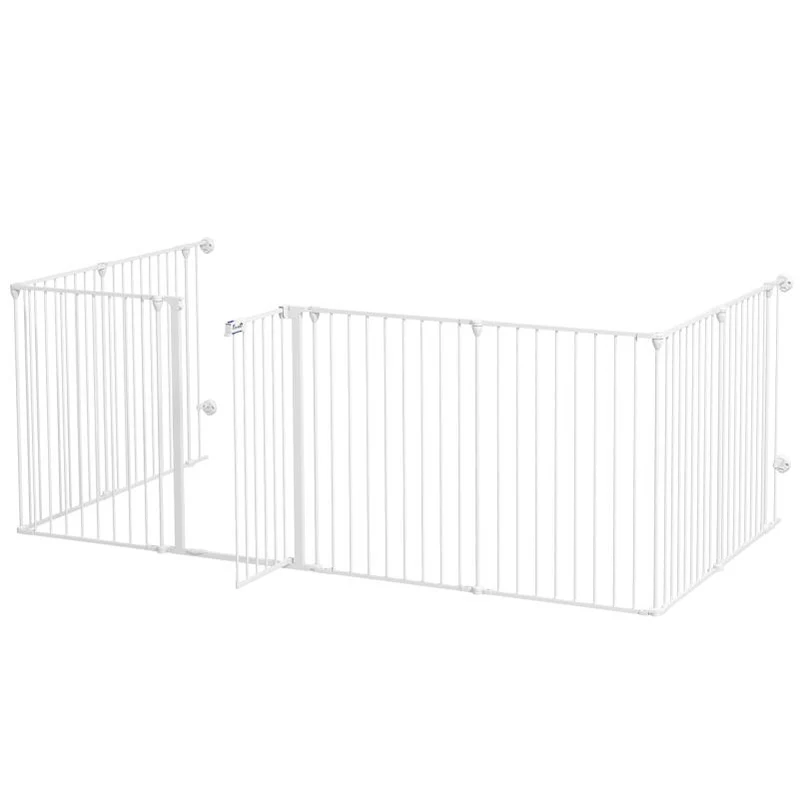 Hondenrennetje – Hondenbench – Hondenkooi – Hondenhek – Speelruimte – Opvouwbaar – 8 Panelen – 90 cm Hoogte – Stevig Staal & Mesh