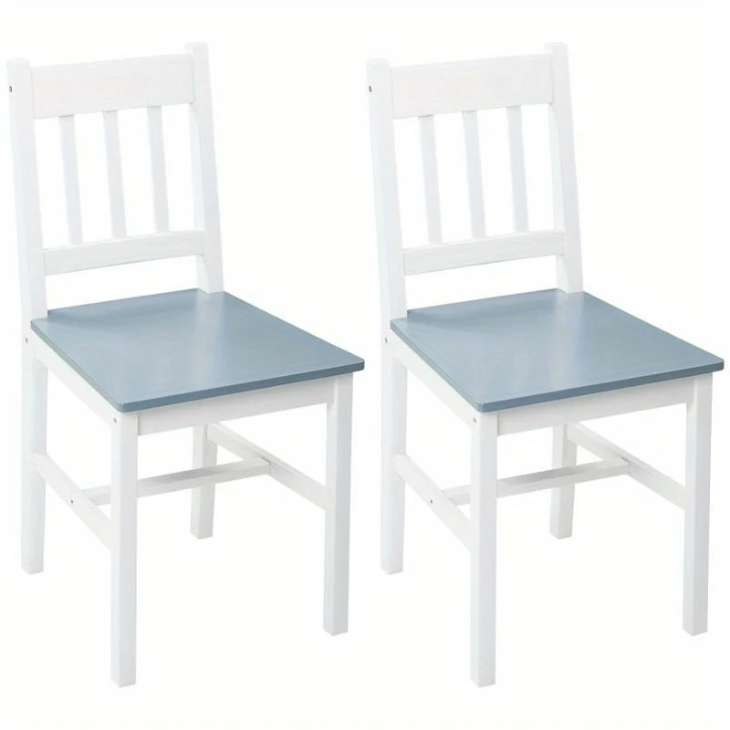 Eetkamerstoel – Stoel – Kuipstoel – Eettafelstoel – Keukenstoel – Massief Grenenhout – Grijze Stof Bekleding – Open Rugleuning – 41x46,5x85 cm – Duurzaam & Comfortabel