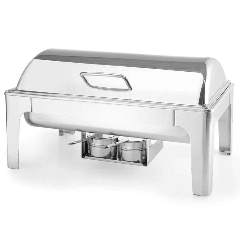 Polished Steel GN 1/1 Candle Warmer for Pasta Dishes