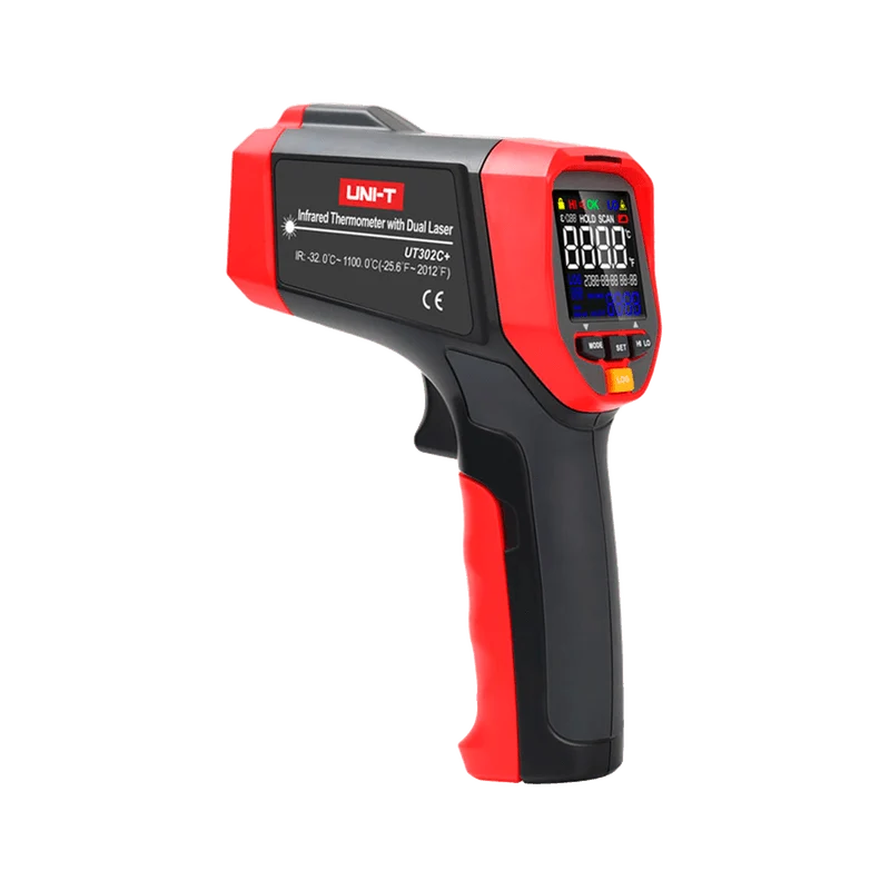 Temperatuurmeter – Thermometer – Temperatuur Sensor – Infrarood Thermometer – Contactloze Temperatuurmeter – Brede Meetrange – Verstelbare Emissiviteit