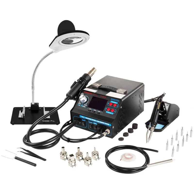 Soldeerstation – Soldeerbout – Hete Lucht Station – Elektronicasoldeer – Soldeer Set – Rookafzuiging – Instelbare Temperatuur 100-480°C – Krachtig 720W