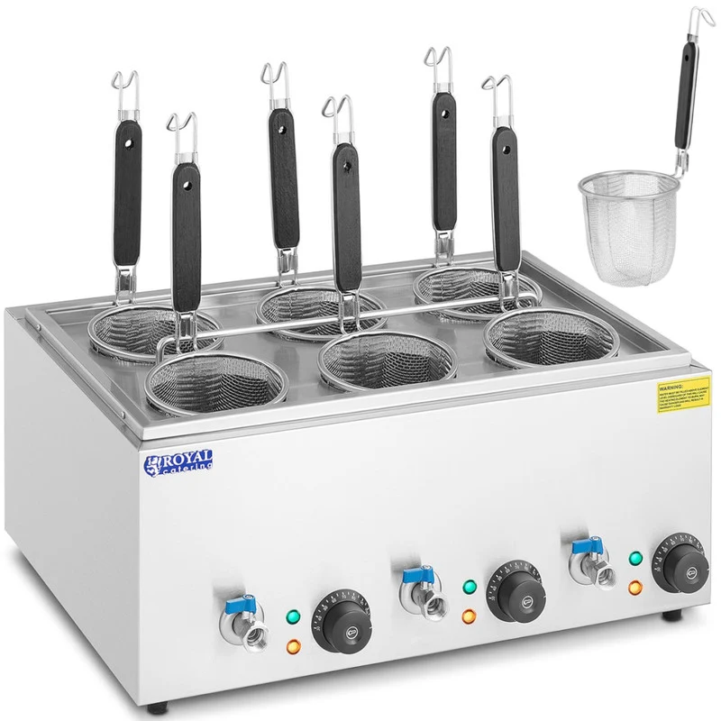 Pastamachine – Pastamaker – Pasta Koker – Pastamolen – Pastaproducent – 6 Mandjes – RVS – 3000W Met Verstelbare Temperatuur