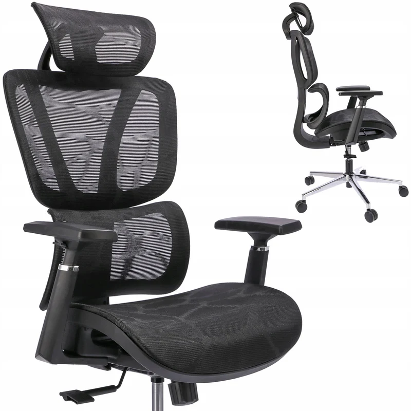Bureaustoel – Bureaustoelen – Office Chair – Duurzame Stoffen Bekleding - Zwart