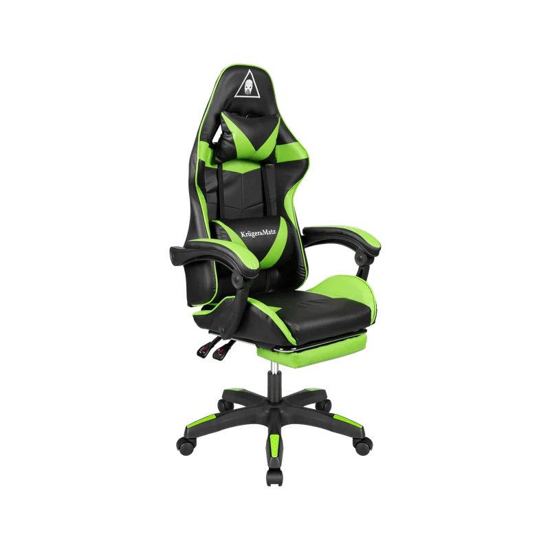 Gaming Stoel – Game Stoel – Bureaustoel – Draaistoel – Speelstoel – Verstelbare Rugleuning 145° – Eco-Leren Bekleding Met Massagefunctie - Zwart/Groen