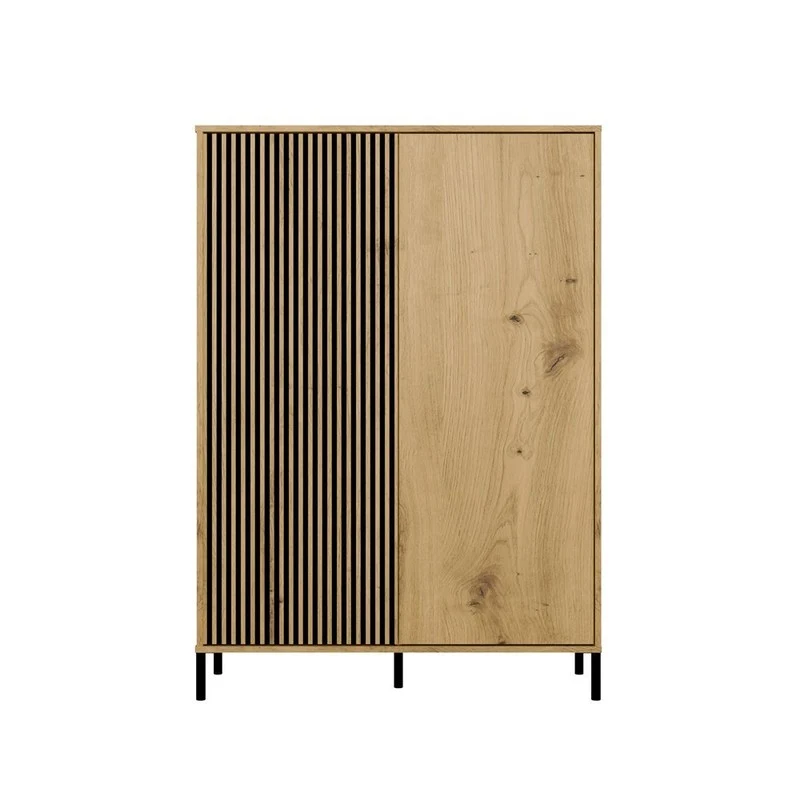 Lambrisering – Wandbekleding – Wandpanelen – Sierlijsten – Behang – 2 Lange Deuren – MDF Artisan Oak – TIP-ON Klik-systeem