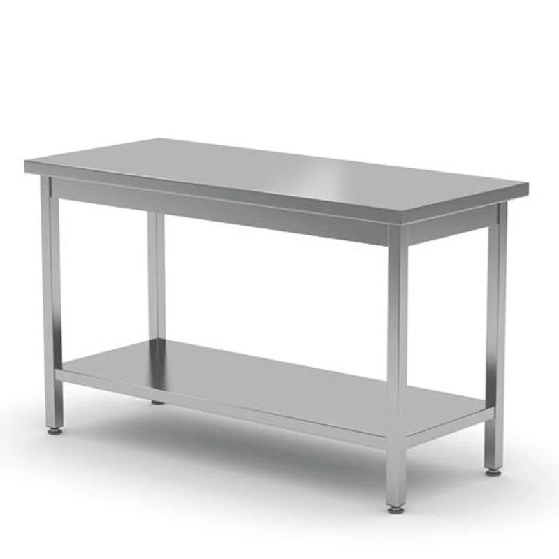 Roestvrijstalen Werktafel – RVS Werkbank – Keukentafel – Opbergrek – Werkblad – Verstelbare Poot – 180x60 cm – Hoogwaardig AISI 430 Staal