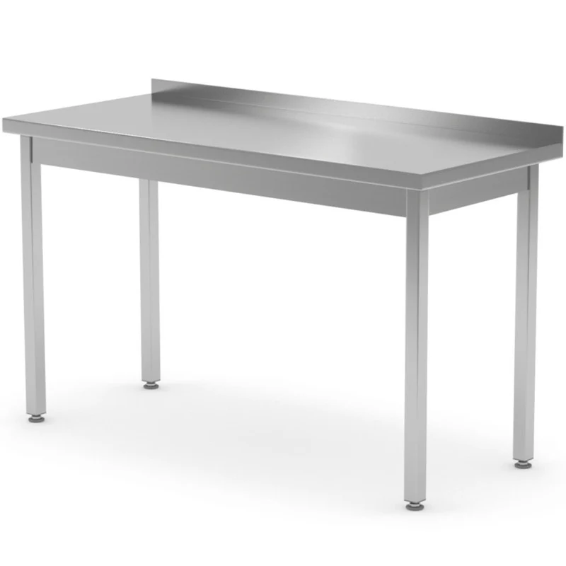 Wandtafel – Haltafel – Consoletafel – Sidetable – Werktafel – Roestvrij Staal – Verstelbare Poten – 140x70x85 cm
