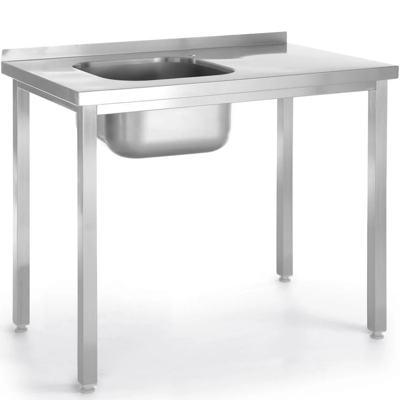 Spoelbak – Werktafel – Gootsteen – Wasbak – Keukenwerkbank – RVS AISI 430 – Spoelbak Links 400x400x250 mm