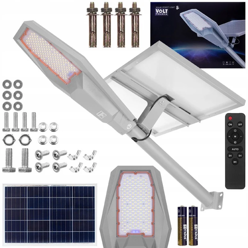 2000W Solar LED Buitenlamp – Tuinlamp – Straatlamp – Buitenverlichting – Zonnepaneel Lamp – 50Ah Batterij – IP66 Waterdicht – Afstandsbediening