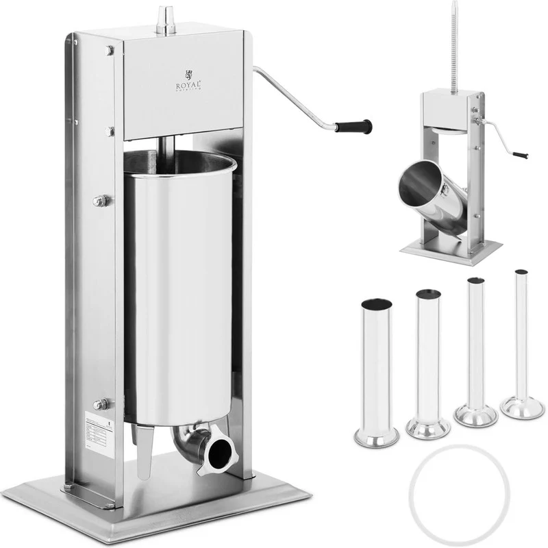 Worstenvuller – Worstenmaker – Worstmachine – Worstvuller – Vleesvuller – Verticale 15L Cilinder – RVS Staal