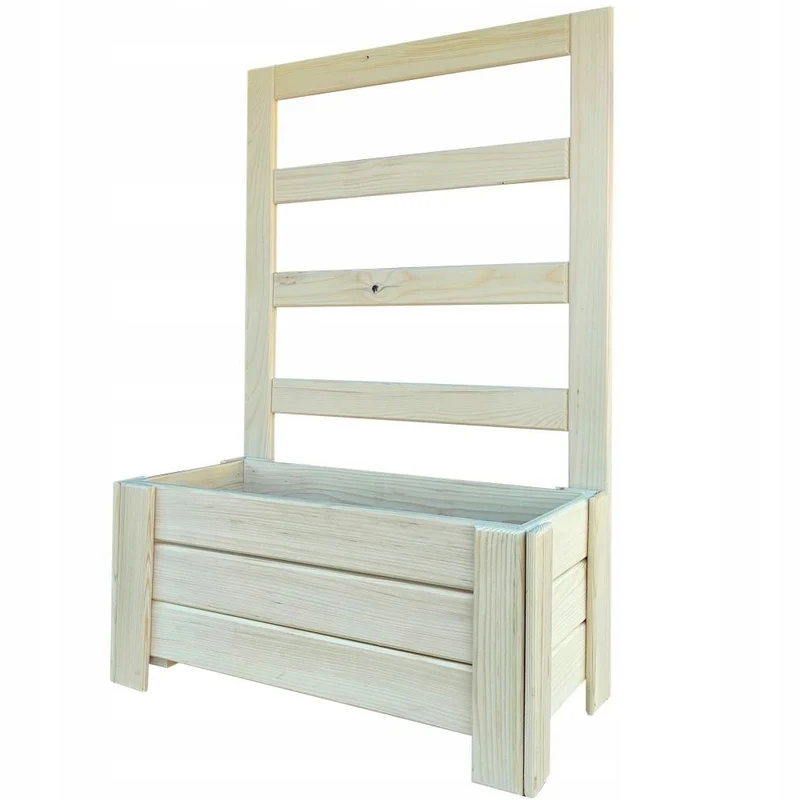 Tuinbak – Plantenbak – Kruidenbak – Balkontuinbak – Houten Plantenbak – 120-150 cm – Gemaakt Van Droog Dennenhout 80x48x38 cm