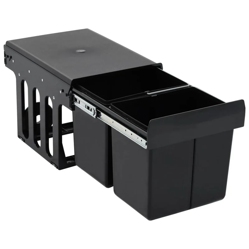Onderkast Organizer – Afvalbak – Prullenbak – Afvalemmer – Keukenopberger – RVS 36 Liter – Soft-Close Dual Compartiment