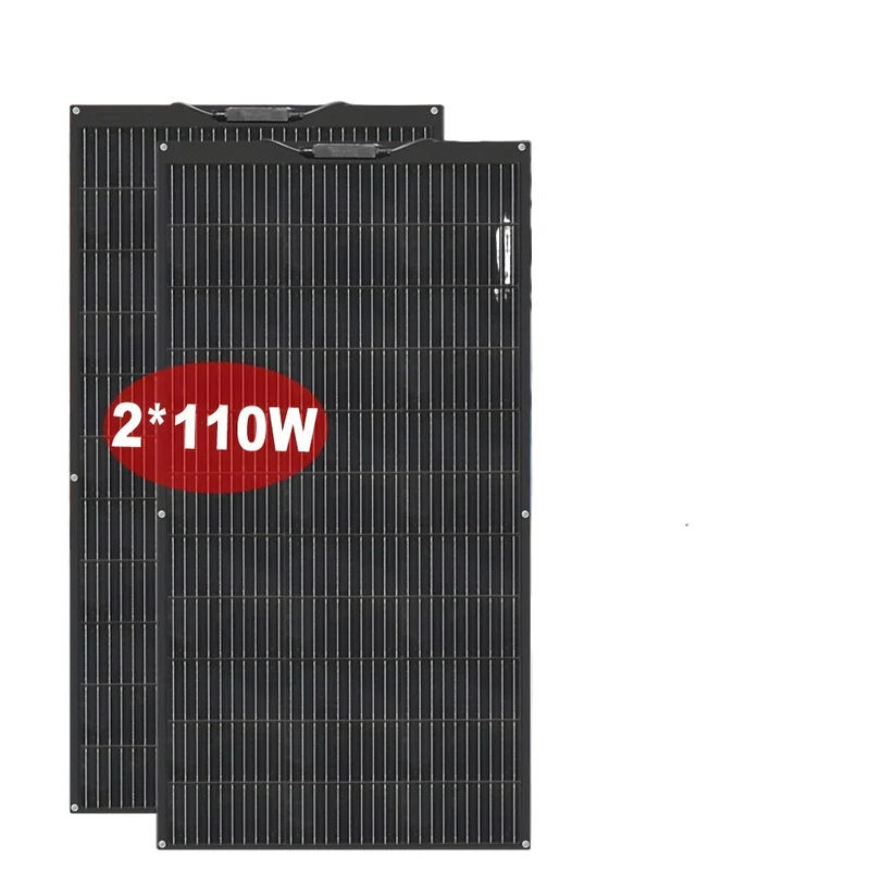 Zonnepaneelkit – Zonnepaneelset – Zonnepaneel – Zonne-energie – Zonne-installatie – 220W Flexibel – 2x110W Monokristallijn – 20A Laadregelaar – Off-Grid Systeem