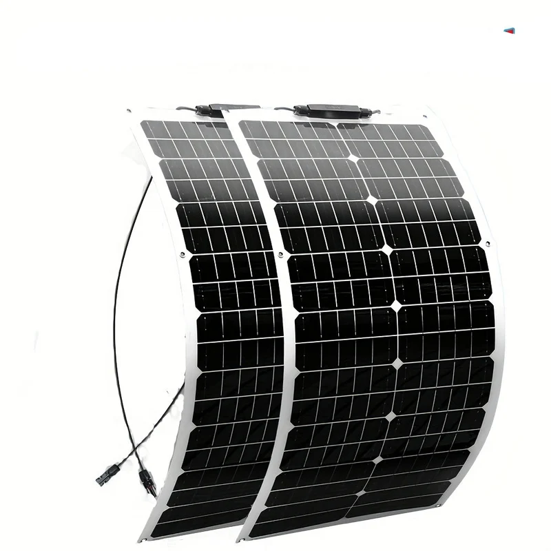 Zonnepaneel – Zonnecel – Solar Panel – Zonne-energie – Zonnepaneelset – Flexibel en Lichtgewicht – Hoog Rendement 100W (2x50W) Monokristallijn