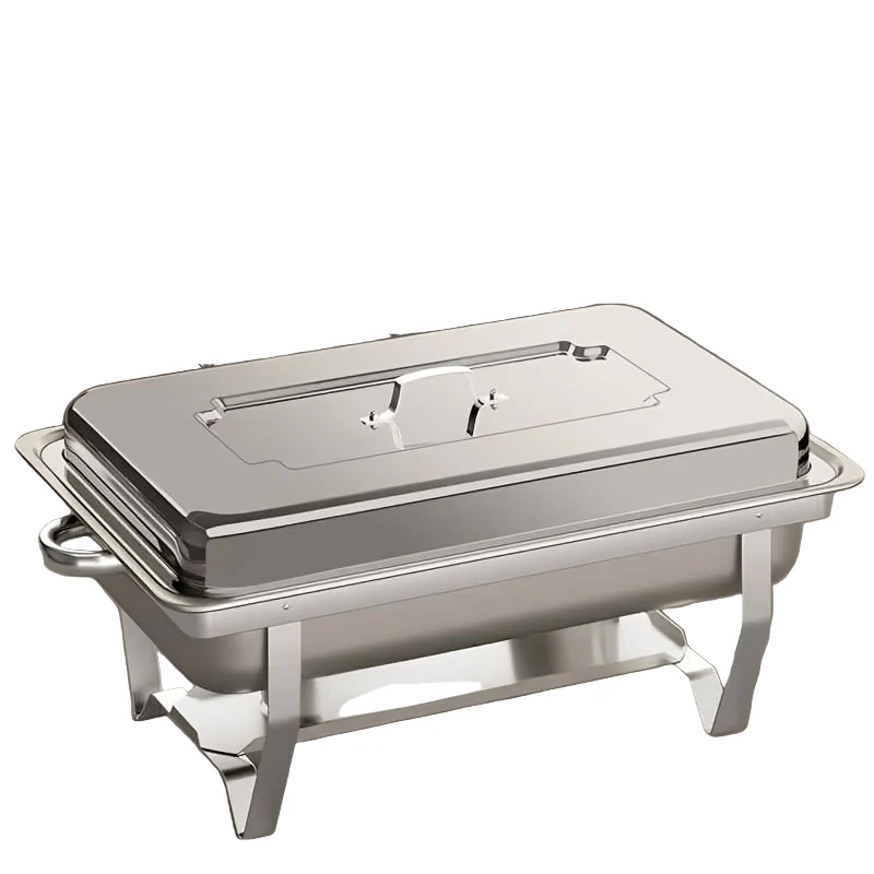 Warmhoudset Buffet – Chafing Dish – Voedselwarmer – Buffetbak – Cateringset – 4 Stuks – 9 Liter Per Bak – 408 Roestvrijstaal Zonder Stroom