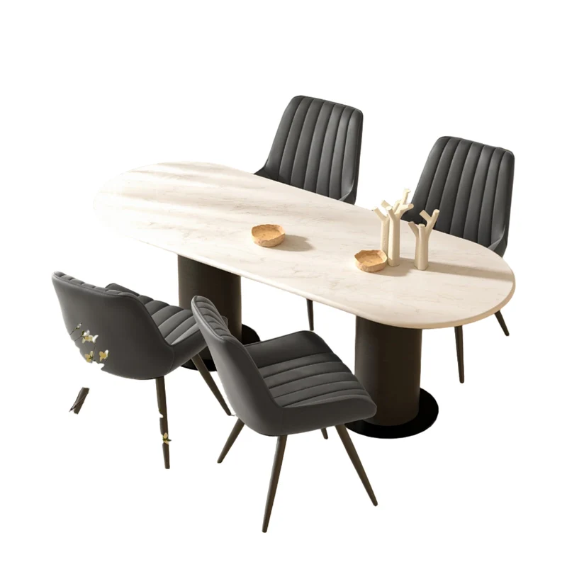 Eetkamerstoel – Stoel – Dining Chair – Keukenstoel – Stoel Set – 4-delige set Donkergrijs – Ergonomisch Comfort – Duurzaam Metaal en Hout