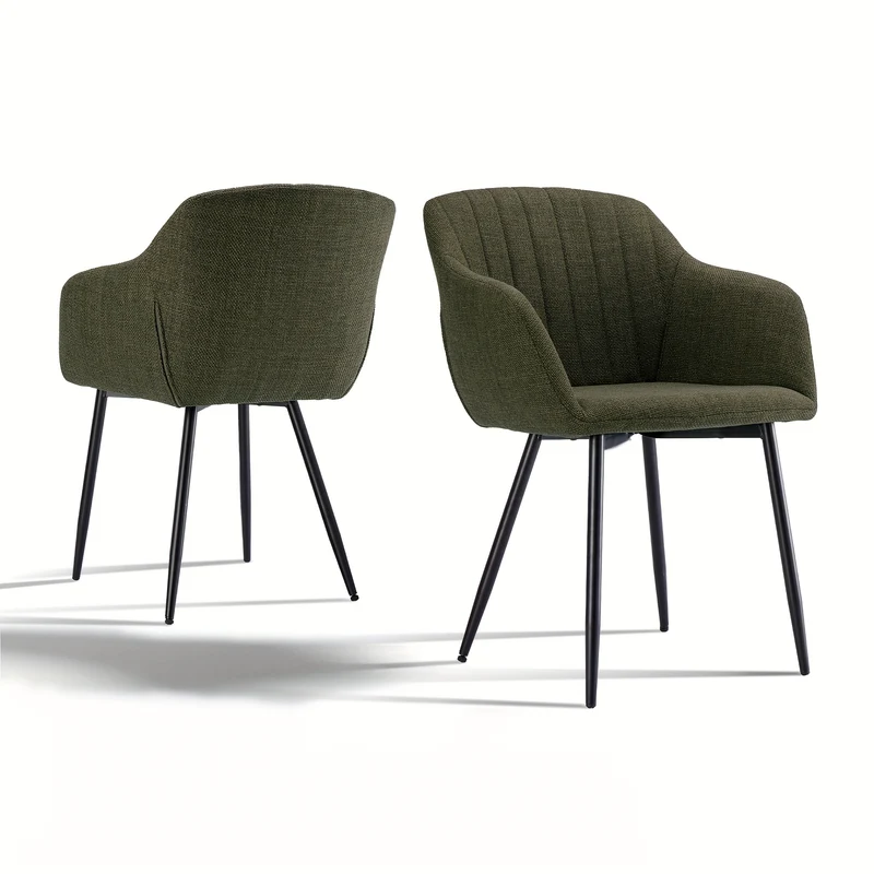 Elegant Dining Chairs with Armrests And Lumbar Support for Living Room, Kitchen, And Bedroom, Providing High Comfort - Available In Sets Of 2, 4, Or 6, Vintage Diner Furniture