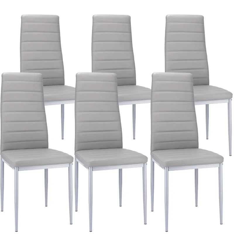 6 x VERUM Gray Eco-Leather Chair