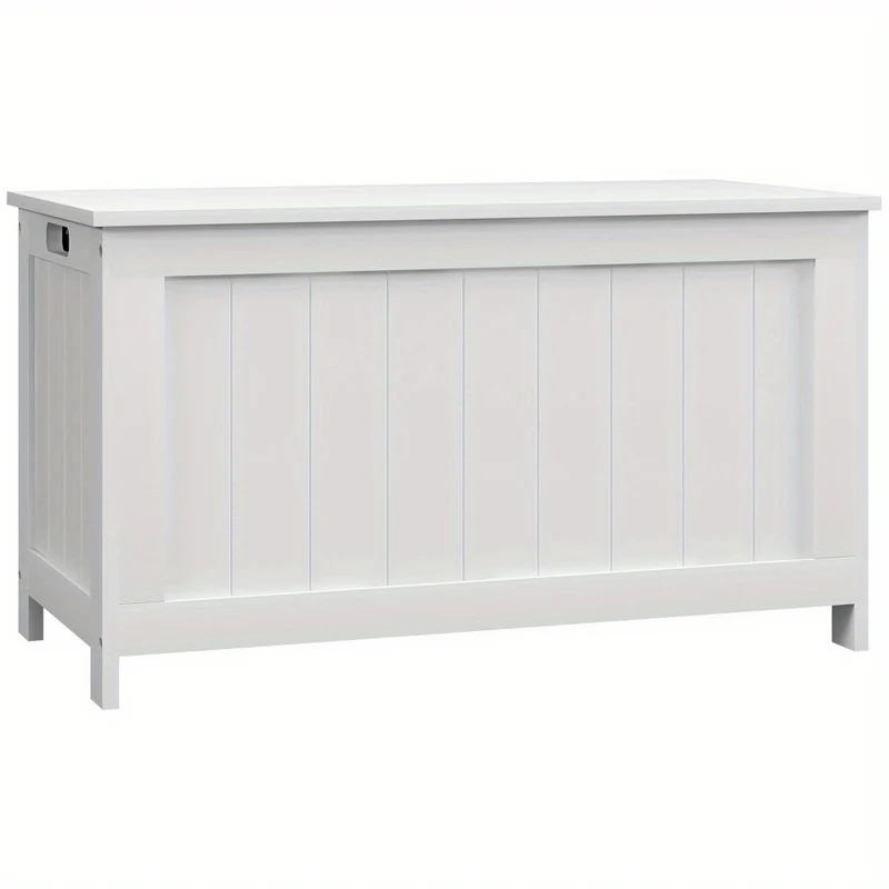 Opbergkist – Speelgoedkist – Opbergbak – Dekenkist – Opbergmeubel – Wit – Met Handgrepen – Flip-Top Deksel – 81 x 40 x 46 cm – Kunststof