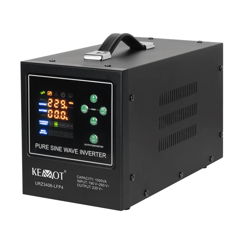 Noodstroomunit – UPS – No-break – Back-up Stroomvoorziening – Noodvoeding – 1000VA / 700W Vermogen – Zuivere Sinusgolf Uitgang