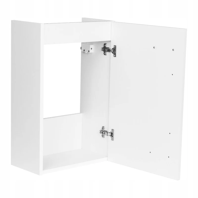 Badkamermeubel met Wastafel – Hangend Badkamerkastje – Wastafelmeubel – Wandmeubel – Compact Badkamermeubel – Wit Glans Afwerking – Inclusief Mengkraan & Sifon