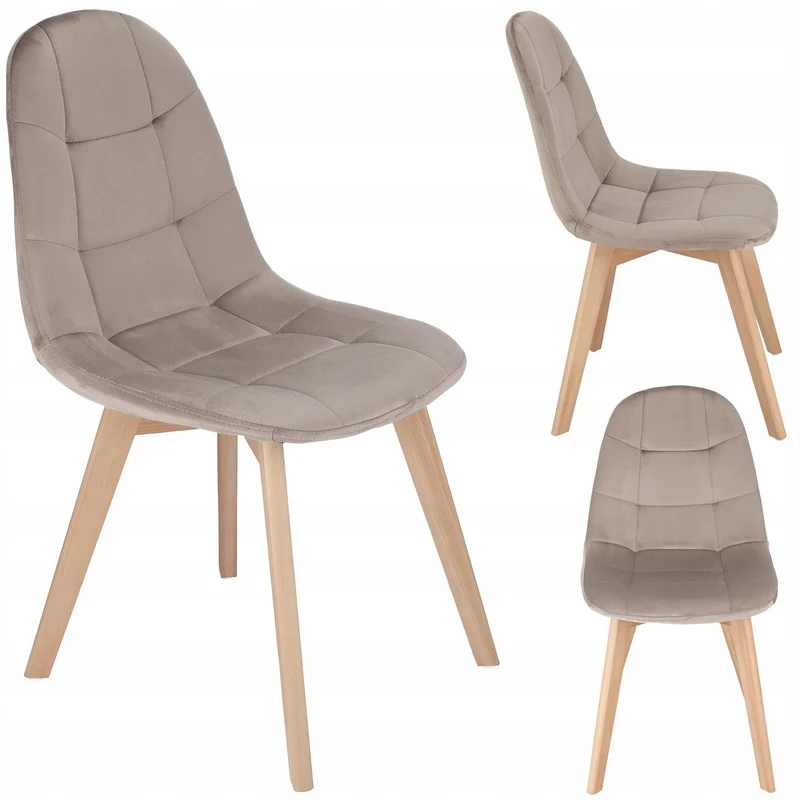 Stoelpoten – Meubelpoten – Stoelpootdop – Stoelpootbeschermers – Beukenhout – Set Met Schroeven – Geschikt Voor Beige Velvet Stoel – Max. Draagvermogen 130 kg