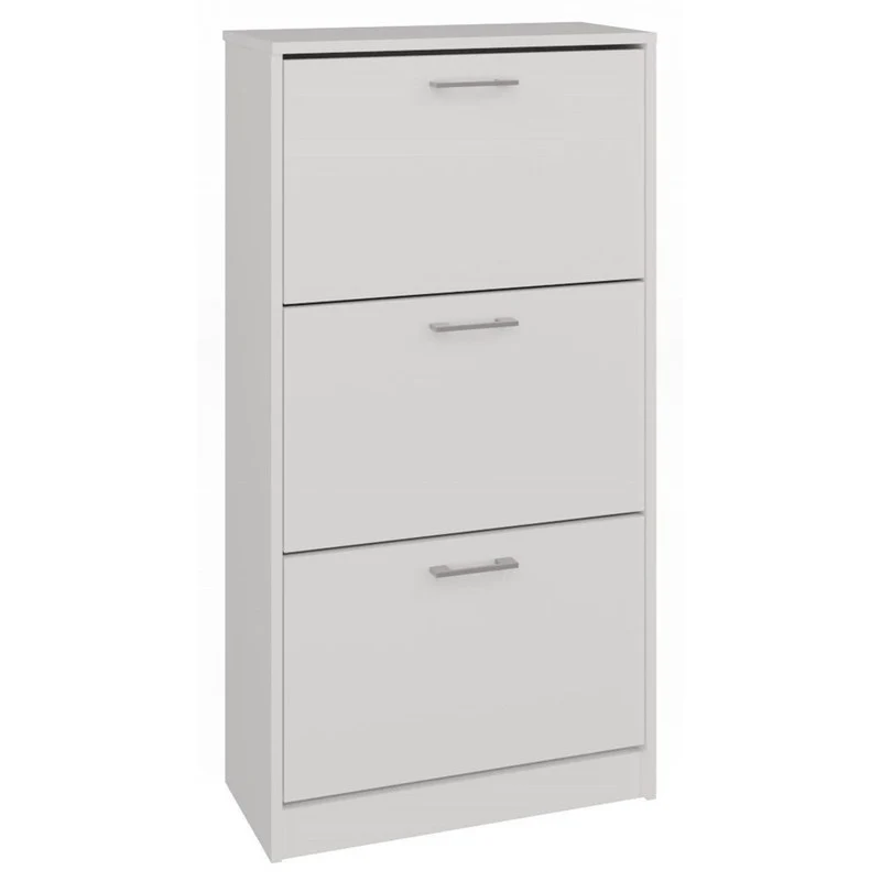 Schoenenkast – Schoenenrek – Schoenenopberger – Halmeubel – Opbergkast – Wit – Gelamineerd Materiaal – 2 Laagse Kunststof Manden