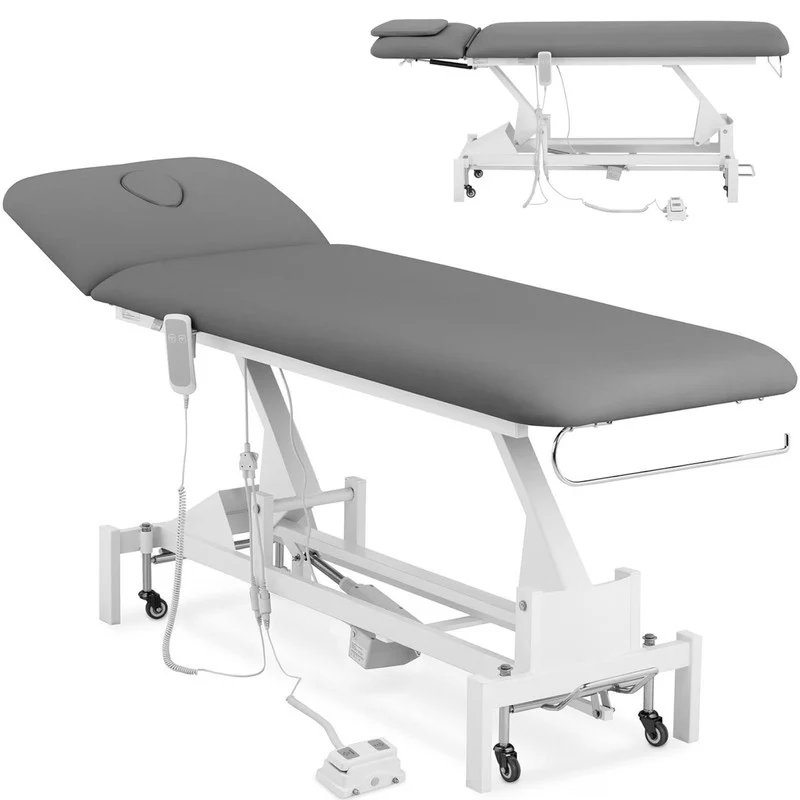 Massagetafel – Elektrische Behandelingstafel – Massagebank – Fysiotherapietafel – Wellness Tafel – Verstelbare Hoogte 44-90 cm – Draagkracht 200 kg – Comfortabele Ecoskin Bekleding