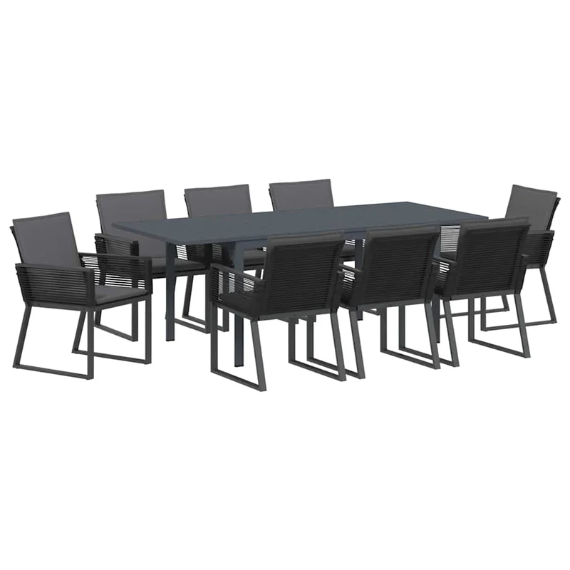 Tuinset – Buitenmeubelset – Diningset – Terrasmeubilair – Balkonset – Groot 210 cm Tafel – Weerbestendige Textilene Stoelen