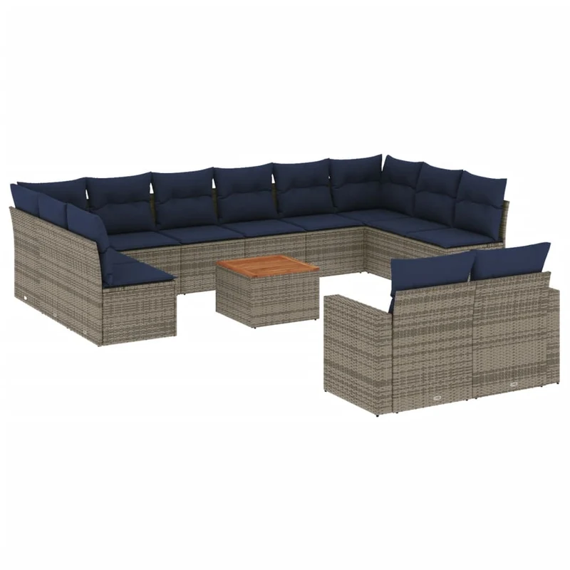 Loungeset – Tuinmeubelset – Tuinset – Loungestoelen – Tuinbank – Weerbestendig PE-Rattan – Inclusief Opbergruimte En Wasbare Kussens