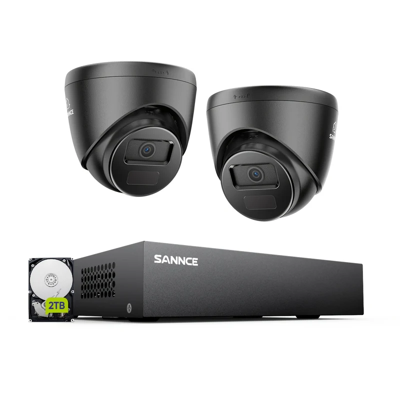 Beveiligingscamera – Camerabewaking – Buitencamera – Bewakingscamera – IP-camera – Full HD 1080P – 2TB Harde Schijf – Mens- en Voertuigdetectie
