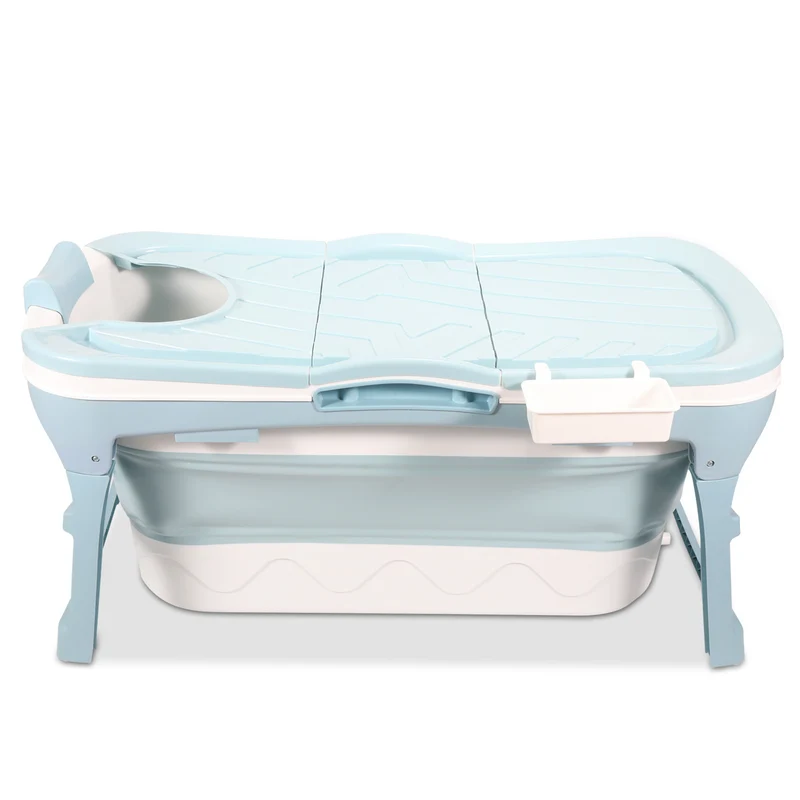 Opvouwbare Badkuip – Inklapbaar Bad – Mobiele Badkuip – Opvouwbaar Ligbad – Draagbaar Bad – Extra Groot 118 cm – Duurzaam PP + TPE Materiaal
