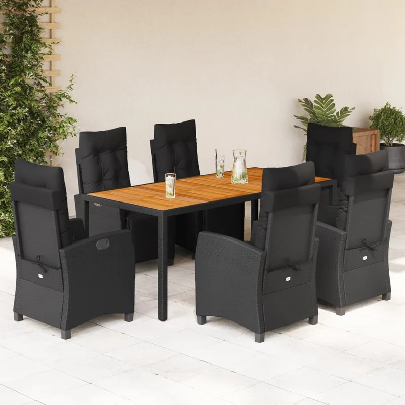 Loungebank – Tuinbank – Loungeset – Outdoor Sofa – Balkonbank – PE-Rattan Material – Verstelbare Rugleuning en Voetensteun