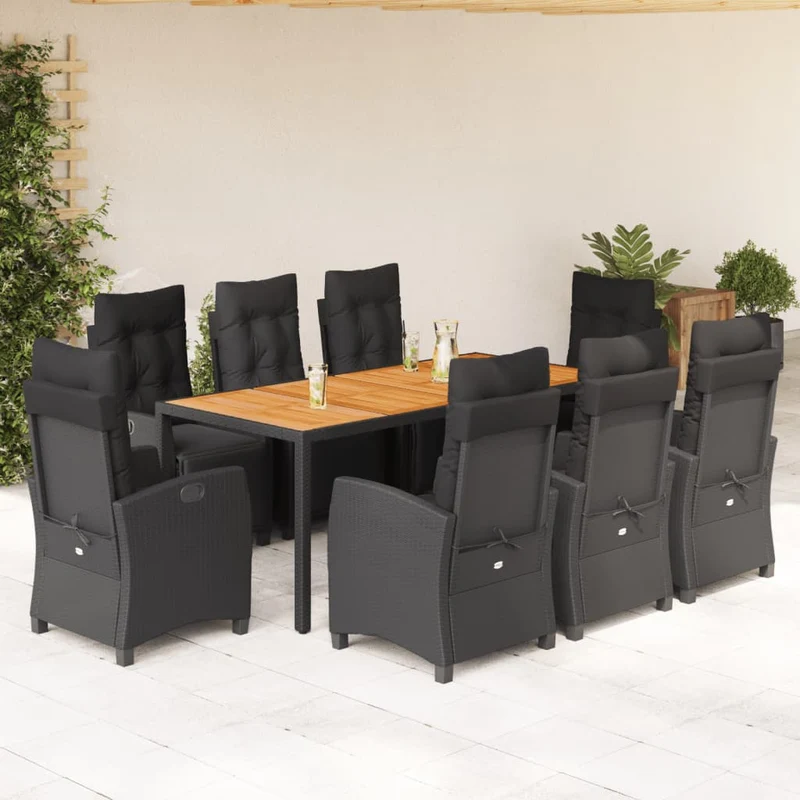 Loungebank – Tuinbank – Loungeset – Outdoor Bank – Balkonbank – Verstelbare Rugleuning – Weerbestendig PE Rattan Frame