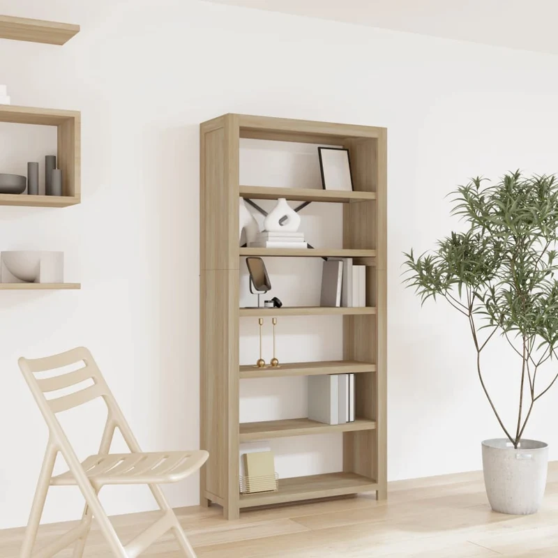 Boekenkast – Boekenrek – Opbergkast – Vakkenkast – Stellingkast – 170 cm Hoog – Massief Acaciahout & MDF