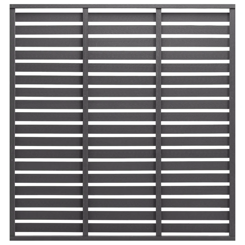 Schuttingpaneel – Tuinscherm – Tuinafscheiding – Tuinhek – Tuinborder – Horizontaal Design – Hout-Kunststof Composiet – 180x180 cm – Weerbestendig & Onderhoudsvrij - Grijs