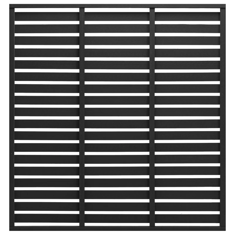 Schuttingpaneel – Tuinscherm – Tuinafscheiding – Hekpaneel – Tuinschutting – Hout-Kunststofcomposiet – 180x180 cm – Onderhoudsvriendelijk – Weerbestendig - Zwart