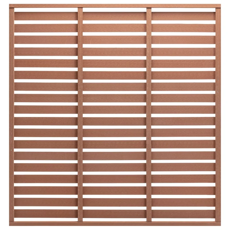 Horizontaal Schuttingpaneel – Tuinscherm – Tuinafscheiding – Houtcomposiet Paneel – Schuttingpaneel Bruin – 180 x 180 cm – Onderhoudsvrij – Weerbestendig