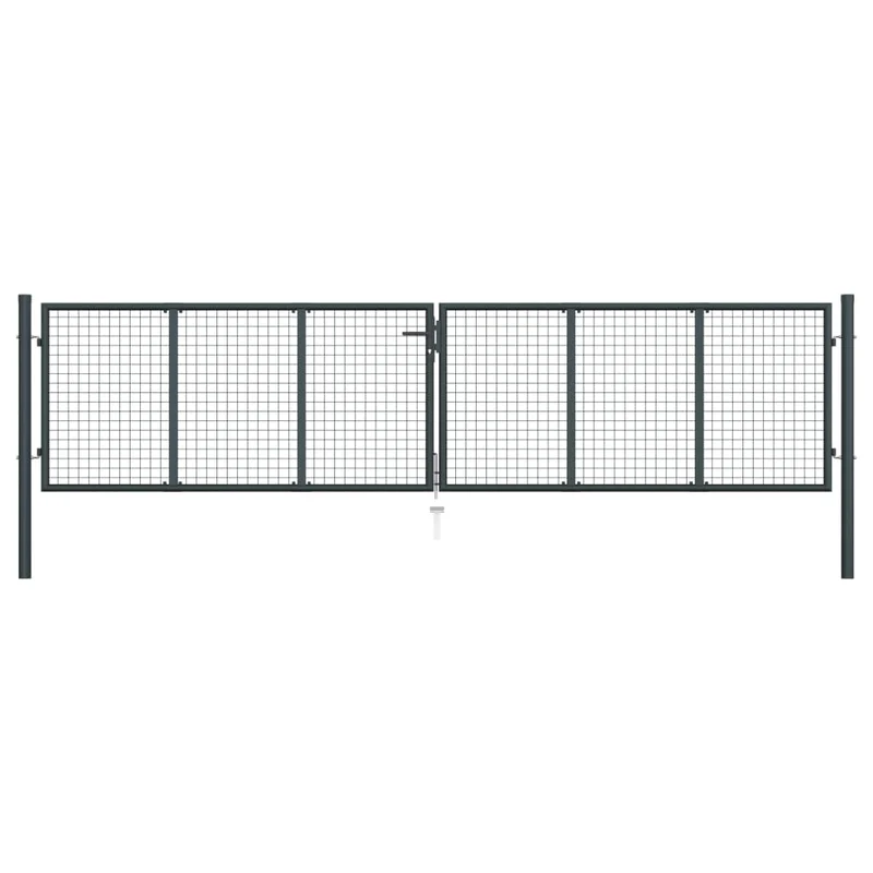 Tuingaas – Tuinpoort – Tuinafscheiding – Afsluiting – Gaashek – 400x150 cm – Gegalvaniseerd Staal – Roestbestendig