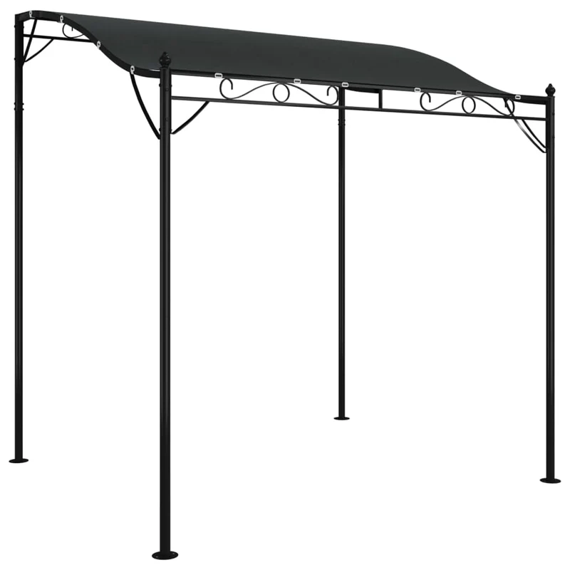 Parasolpaviljoen – Tuinpaviljoen – Partytent – Schaduwoverkapping – Zonnescherm – Waterafstotend Polyester Doek – Stevig Stalen Frame – Antraciet