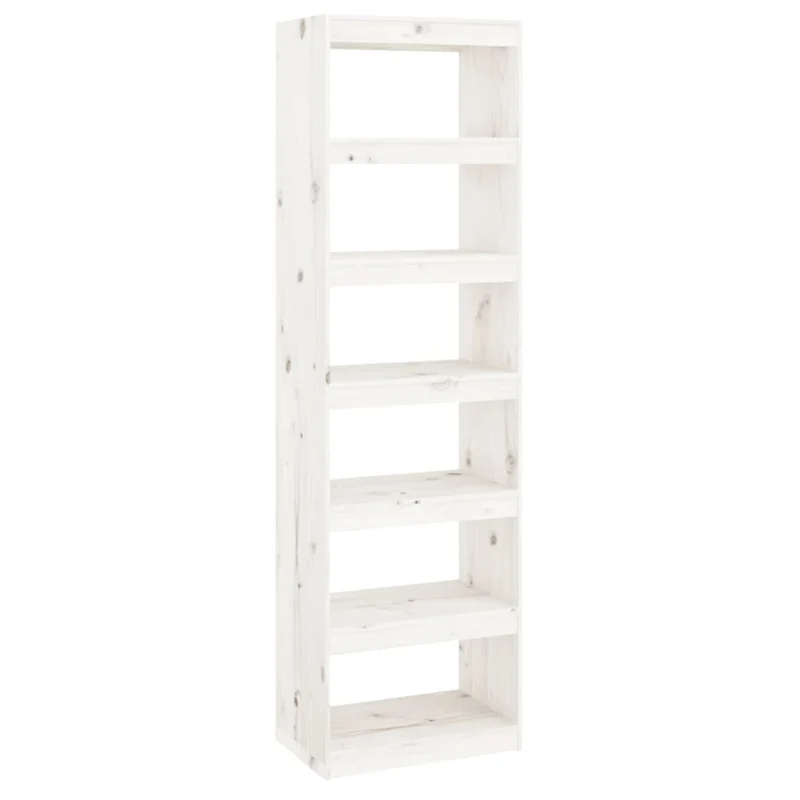 Boekenkast – Boekenrek – Opbergkast – Vakkenkast – Wandkast – Massief Dennenhout – 6 Vakken – Wit
