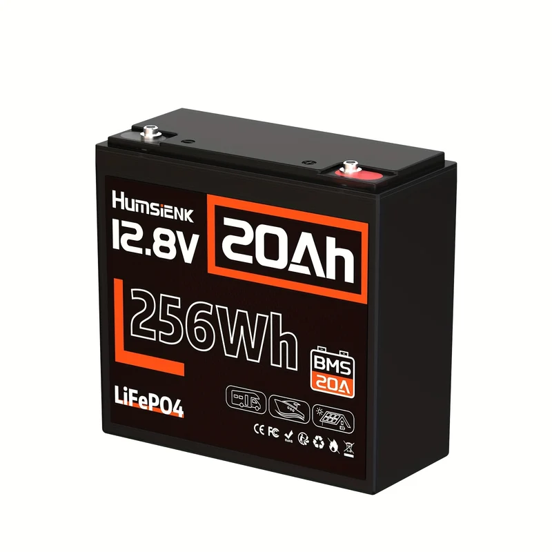 12V 20Ah LiFePO4 Accu – Lithium Accu – Camper Accu – Boot Accu – Zonne-energie Accu – Onderhoudsarm – 15000+ Laadcycli – 20A BMS Veiligheid