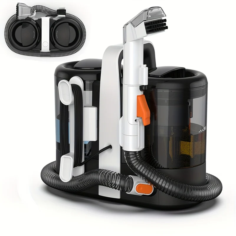 Stofzuiger – Bankreinigingsmachine – Meubelreiniger – Zakloze Stofzuiger – Vlekkenverwijderaar – 600W Krachtige Zuigkracht – 1500ML Schoonwatertank & 700ML Vuilwatertank